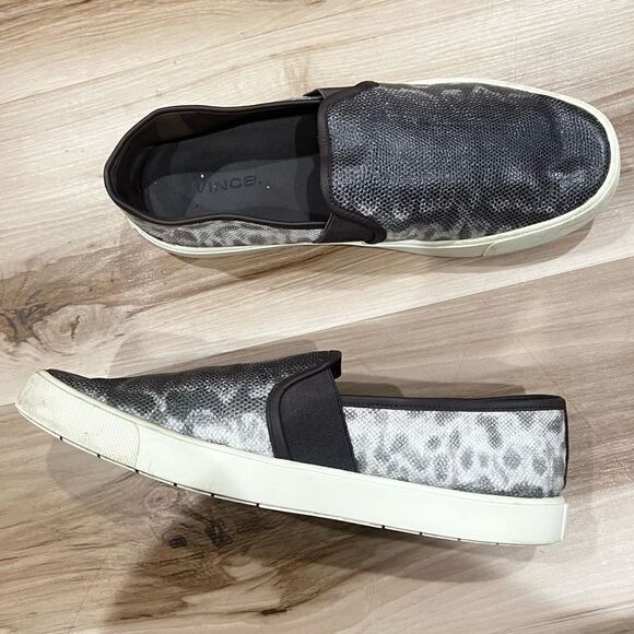 Vince. Blair Snakeskin Embossed Leather Slip-on Sneakers Women’s 7.5 - Picture 1 of 6